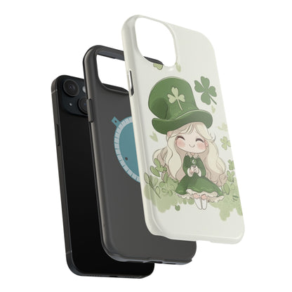 Sweet Clover Girl in Green - Magnetic Tough Phone Case