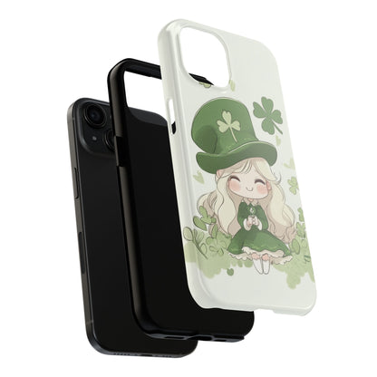 Sweet Clover Girl in Green - Tough Phone Case