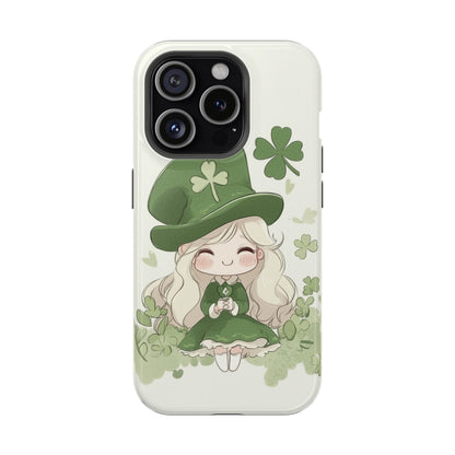 Sweet Clover Girl in Green - Magnetic Tough Phone Case