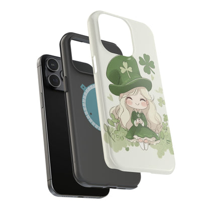 Sweet Clover Girl in Green - Magnetic Tough Phone Case