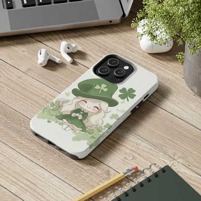 Sweet Clover Girl in Green - Tough Phone Case