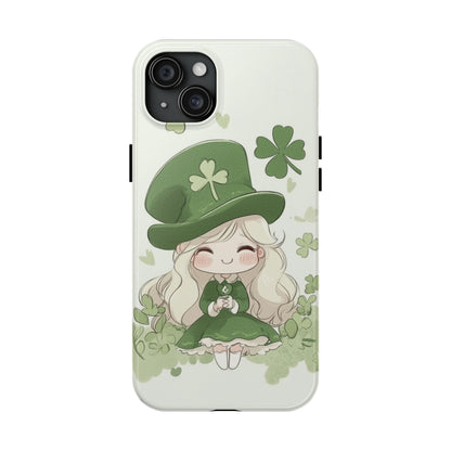 Sweet Clover Girl in Green - Tough Phone Case