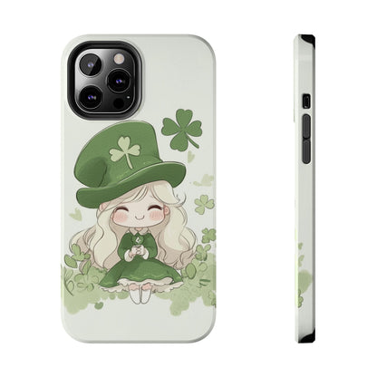 Sweet Clover Girl in Green - Tough Phone Case