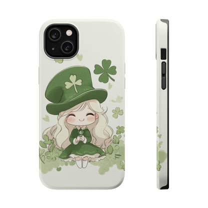 Sweet Clover Girl in Green - Magnetic Tough Phone Case