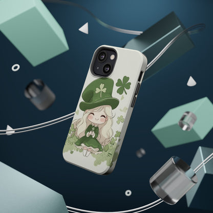 Sweet Clover Girl in Green - Magnetic Tough Phone Case