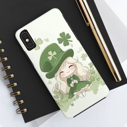 Sweet Clover Girl in Green - Tough Phone Case