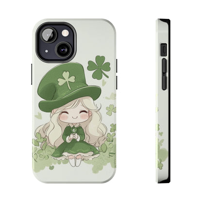 Sweet Clover Girl in Green - Tough Phone Case
