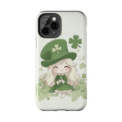 Sweet Clover Girl in Green - Tough Phone Case
