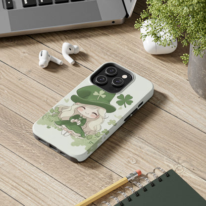 Sweet Clover Girl in Green - Tough Phone Case
