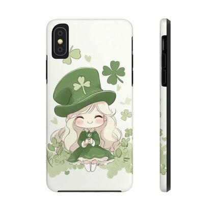 Sweet Clover Girl in Green - Tough Phone Case