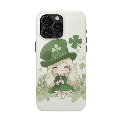 Sweet Clover Girl in Green - Tough Phone Case