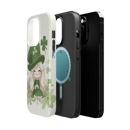 Sweet Clover Girl in Green - Magnetic Tough Phone Case
