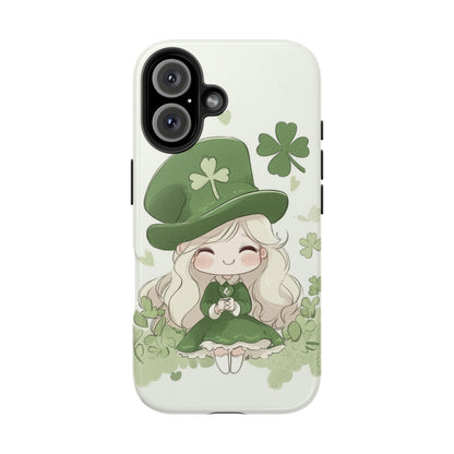 Sweet Clover Girl in Green - Tough Phone Case
