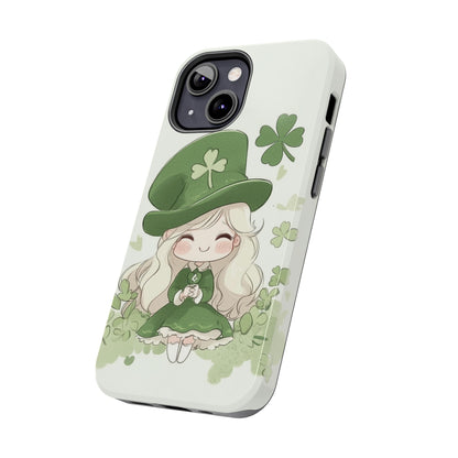 Sweet Clover Girl in Green - Tough Phone Case