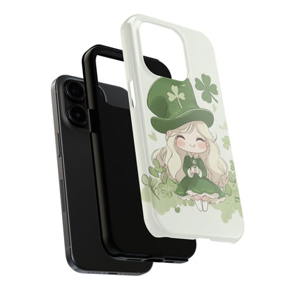 Sweet Clover Girl in Green - Tough Phone Case