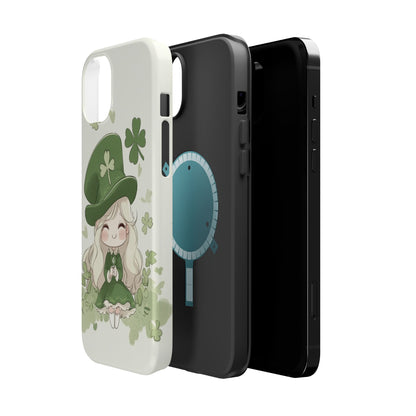 Sweet Clover Girl in Green - Magnetic Tough Phone Case