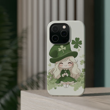 Sweet Clover Girl in Green - Magnetic Tough Phone Case