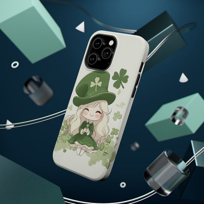 Sweet Clover Girl in Green - Magnetic Tough Phone Case