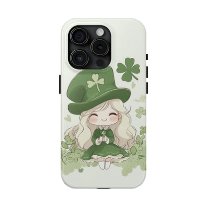 Sweet Clover Girl in Green - Tough Phone Case