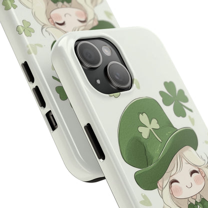 Sweet Clover Girl in Green - Tough Phone Case