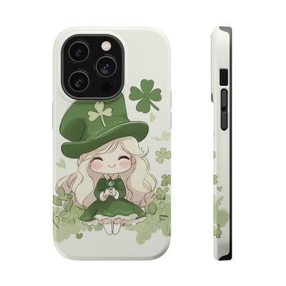 Sweet Clover Girl in Green - Magnetic Tough Phone Case