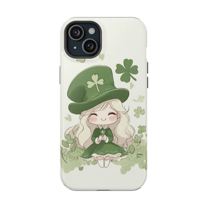 Sweet Clover Girl in Green - Magnetic Tough Phone Case