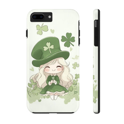 Sweet Clover Girl in Green - Tough Phone Case