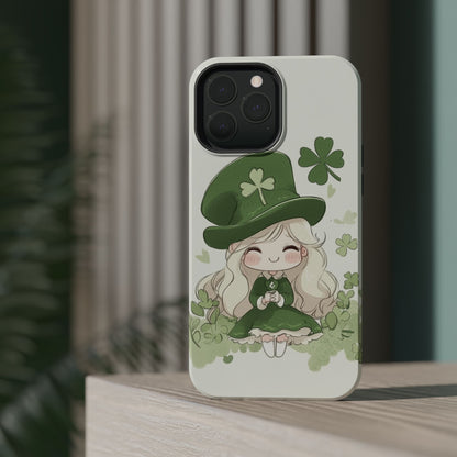 Sweet Clover Girl in Green - Magnetic Tough Phone Case
