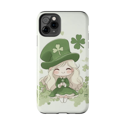 Sweet Clover Girl in Green - Tough Phone Case