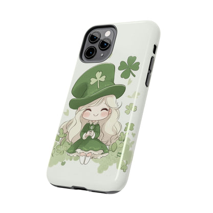 Sweet Clover Girl in Green - Tough Phone Case
