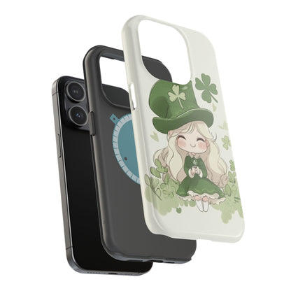 Sweet Clover Girl in Green - Magnetic Tough Phone Case