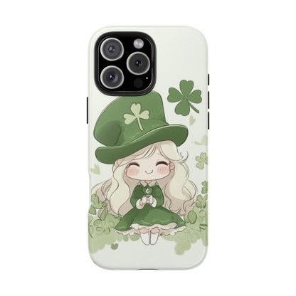 Sweet Clover Girl in Green - Tough Phone Case