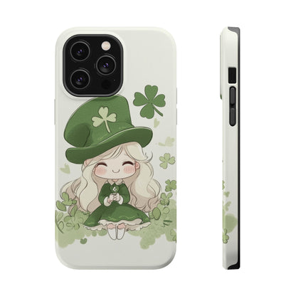Sweet Clover Girl in Green - Magnetic Tough Phone Case