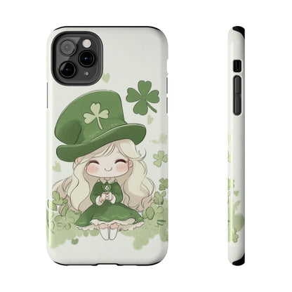 Sweet Clover Girl in Green - Tough Phone Case