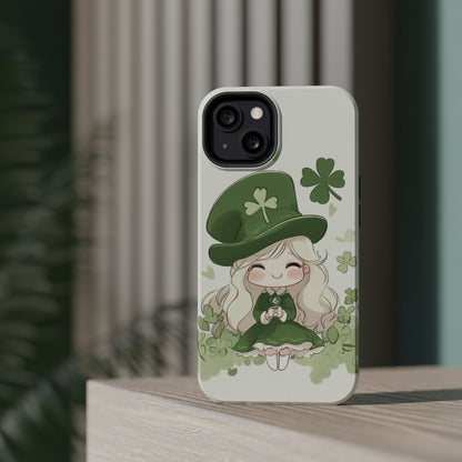 Sweet Clover Girl in Green - Magnetic Tough Phone Case