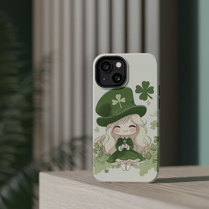 Sweet Clover Girl in Green - Magnetic Tough Phone Case