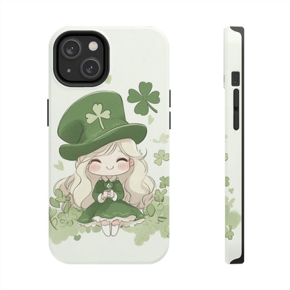 Sweet Clover Girl in Green - Tough Phone Case