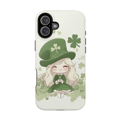 Sweet Clover Girl in Green - Magnetic Tough Phone Case
