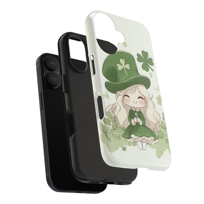 Sweet Clover Girl in Green - Tough Phone Case