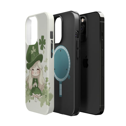 Sweet Clover Girl in Green - Magnetic Tough Phone Case