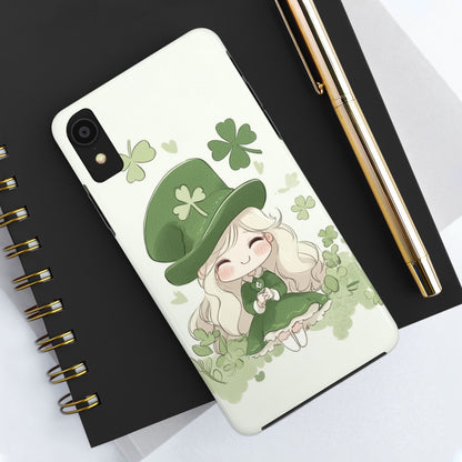 Sweet Clover Girl in Green - Tough Phone Case