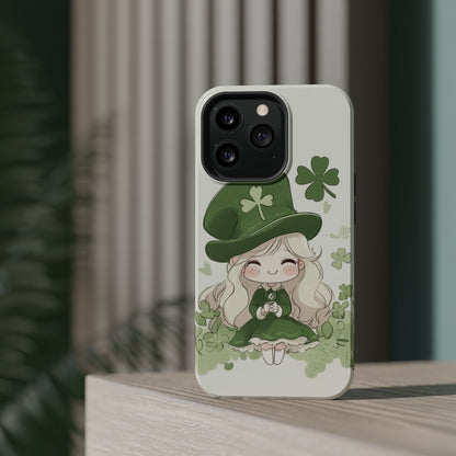Sweet Clover Girl in Green - Magnetic Tough Phone Case
