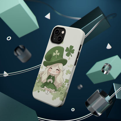 Sweet Clover Girl in Green - Magnetic Tough Phone Case