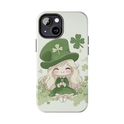 Sweet Clover Girl in Green - Tough Phone Case