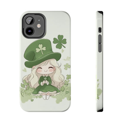Sweet Clover Girl in Green - Tough Phone Case